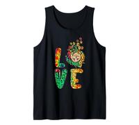 Love Pomeranian Dog Paw Sunflower Tie Dye Funny Puppy Camiseta sin Mangas