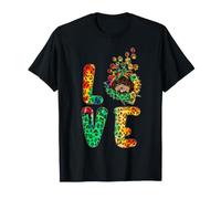 Love Poodle Dog Sunflower Tie Dye Funny Puppy Lover Camiseta