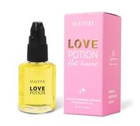 LOVE POTION Aceite besable sabor a Champagne y Frambuesa. Sensación envolvente de calor. Aceite corporal íntimo saborizado comestible. Base de Agua. No Mancha. 30 ml