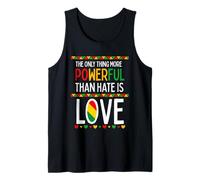 Love Powerful Than Hate Black History Month Camiseta sin Mangas