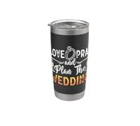 Love Pray & Plan The Wedding Coordinator Wedding Planner Vaso térmico de acero inoxidable de doble pared