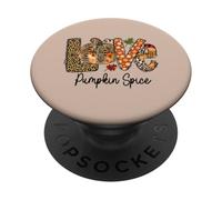 Love Pumpkin Spice Fall Season Coffee Lover Autumn Women PopSockets PopGrip Adhesivo