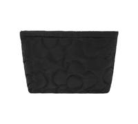 Love Quilting - Bolsa de maquillaje para mujer, organizador de cosméticos de moda, bolso de mano de color sólido para mujeres y niñas, bolsa de cosméticos para niñas, Black, Mass Beauty