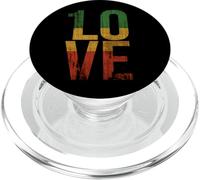 Love Reggae Music Rasta Diseño Gráfico Desgastado PopSockets PopGrip para MagSafe