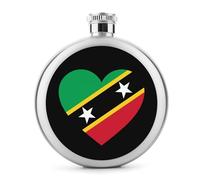 Love Saint Kitts and Nevis - Botella de vino portátil de acero inoxidable para licor, bonita botella de vino