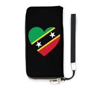 Love Saint Kitts and Nevis - Cartera delgada para mujer, bolso largo, bonito bolso de mano, tarjetero