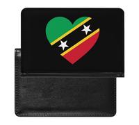 Love Saint Kitts and Nevis - Funda para pasaporte con ranura para tarjetas, funda para pasaporte de viaje