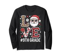 Love Santa Christmas Funny Xmas 9º Grado Manga Larga