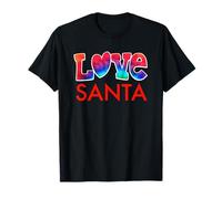 Love Santa Is My Favorite Simple Navidad Retro Navidad Camiseta