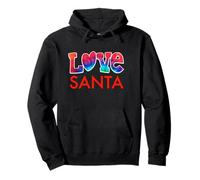 Love Santa Is My Favorite Simple Navidad Retro Navidad Sudadera con Capucha
