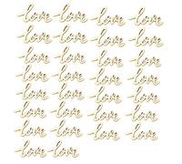 Love Script Diy Mini Chips de letras de madera Romántica decoración de la habitación del álbum de recortes 30 PCS