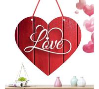 Love Shaped Heart Wood Ornaments, Heart Pendant for Valentine's Day, Wedding Crafts, Hangable Decorative Heart Embellishments, Wooden Craft Materials for Projects, Romantic Heart Shaped Decor