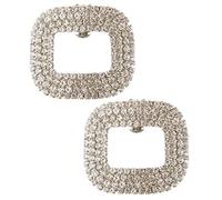 LOVE SHOES clips de zapatos hebilla 2 piezas strass plata I Broche desmontable zapato joyería elegante I Shoe Charms Smartclip