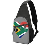 Love South_Africa Heartbeat Crossbody Mochila Bolso de Hombro Ligero con una Correa Bolso Bandolera Viaje Senderismo Mochila