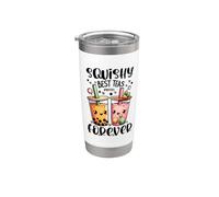 Love Squishies Boba Tea Friends BFF Squishy Besties Forever Vaso térmico de acero inoxidable de doble pared