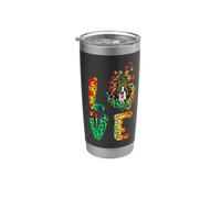 Love St Bernard Dog Funny Sunflower Tie Dye Leopard Vaso térmico de acero inoxidable de doble pared
