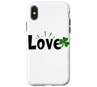 Love St. Patricks Day Irish LUCKY Shamrock Camisetas San Valentín Carcasa para iPhone X/XS