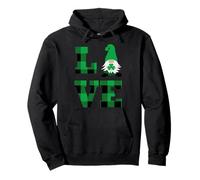 Love St. Patricks Day Irish LUCKY Shamrock Gnomo San Valentín Sudadera con Capucha