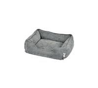 Love Story, Cesta Rectangular de Terciopelo Chenilla poliéster 55 x 40 x 18 cm, Granito Gris