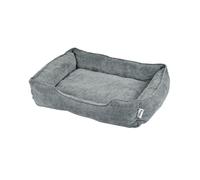 Love Story, Cesta Rectangular de Terciopelo de Chenilla de poliéster, 73 x 60 x 20 cm, Granito Gris