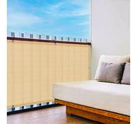 LOVE STORY Cubierta de pantalla de privacidad para balcón de arena de 3,3 x 19,5 pulgadas, protección UV, resistente a la intemperie, resistente al 88%