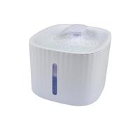 Love Story, Fuente de Agua para Animales 3L, 20,5 x 20,5 x 16 cm, Color Blanco