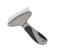 LOVE STORY Peine Rastrillo grande para desenredar, mango ergonómico, cuidado experto, 15 cm, gris y negro