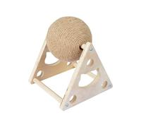 Love Story, rascador de Bola giratoria Cuerda de Yute y Estructura de Madera D16 x 20 cm