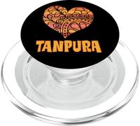 Love Tanpura Naranja Mandala Corazón Indio Instrumento de Cuerda PopSockets PopGrip para MagSafe
