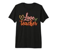 Love Teacher Teach Vintage School Teachers Camiseta Premium