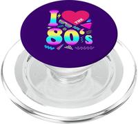 Love The 80's Heart - Disfraz Vintage de los años Ochenta, para Mujer y Hombre PopSockets PopGrip para MagSafe