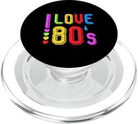 Love The 80's Heart - Disfraz Vintage de los años Ochenta, para Mujer y Hombre PopSockets PopGrip para MagSafe