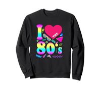 Love The 80's Heart - Disfraz Vintage de los años Ochenta, para Mujer y Hombre Sudadera