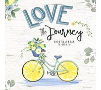 Love the Journey 2025 12 X 24 Inch Monthly Square Wall Calendar Featuring the Artwork of Jo Moulton Plastic-Free