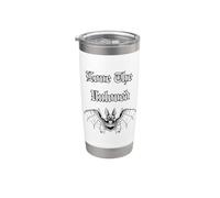 Love The Unloved Bat Skull Goth Punk Alternativa Vintage Vaso térmico de acero inoxidable de doble pared