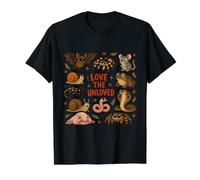 Love The Unloved Cute Wildlife Animals Retro Cartoon Nature Camiseta gráfica económica, Hombre, Negro, XL