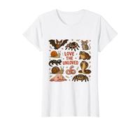 Love The Unloved Cute Wildlife Animals Retro Cartoon Nature Camiseta gráfica económica, Mujer, Blanco, XL