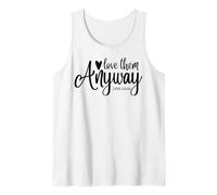 Love Them Anyway Verso de la Biblia Lucas 23:34 Cristiano religioso Camiseta sin Mangas