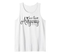 Love Them Anyway Verso de la Biblia Lucas 23:34 Cristiano religioso Camiseta sin Mangas