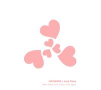 Love Tides Heart Storm Notebook: Radiant Pink Heart Cluster Design on white front cover writing and notes Journal , Wide Ruled 6x9 inches 100 pages for family , kids, Lovers and everyone