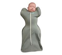 Love To Dream Swaddle Up, recién Nacido de 2,2 a 3,8 kg. Oliva Oscura, Ajustada, apoya un sueño Saludable, 1,0 TOG. Ideal para 20 - 24 °C, algodón Lavable a máquina y Doble Cremallera para un Cambio