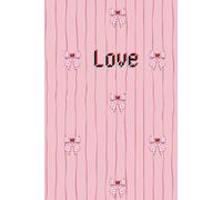 Love: Valentines notebook | 6x9 cute journal, 150 lined pages | perfect as a gift or to write your love letters and notes | striped design with cute bows