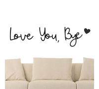 Love Wall Decor, Valentine Entryway Wooden Sign, “Love You Bye” Household Wall Art Decoration for Family Warmth in Living Room, Bedroom, Hallway