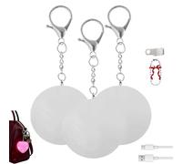 Love Wallet Tote Bag Touch Sensing Light, Heart-Shaped Purse Lights for Inside Purse, Automatic Sensor Rechargeable Gifts for Her (C * 3)