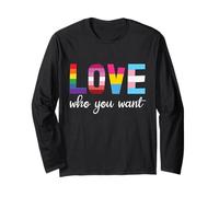 Love Who You Want Gay Pride LGBT You Love Who You Love LGBTQ Manga Larga