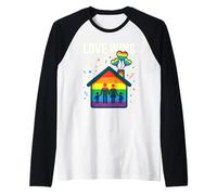 Love Wins Cotización Rainbow Equality LGBTQ All Camiseta Manga Raglan