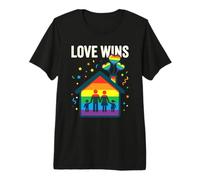 Love Wins Cotización Rainbow Equality LGBTQ All Camiseta Premium