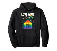 Love Wins Cotización Rainbow Equality LGBTQ All Sudadera con Capucha