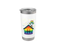 Love Wins Cotización Rainbow Equality Lgbtq All Vaso térmico de acero inoxidable de doble pared