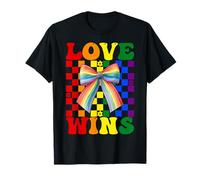 Love Wins Gay Pride Flag LGBTQ Girl Arcoíris Coquette Bow Camiseta